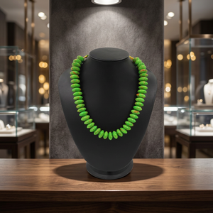 Collier de perles Heishi en howlite verte turquoise polie de 18 pouces (18 mm) pour la vente en gros – Bijoux en pierres précieuses – Prix compétitifs - Product Image 3