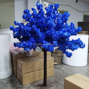 Árboles de Mesa Verde Azulado con Flores de Cerezo, Decoración de Fondo para Bodas, Centros de Mesa de Flores Artificiales - Product Image 5