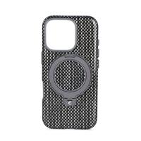 Étui de téléphone en fibre de carbone résistant aux chocs, revêtement en fibre de verre pour iPhone 16 17 Pro Max, protection de sécurité professionnelle