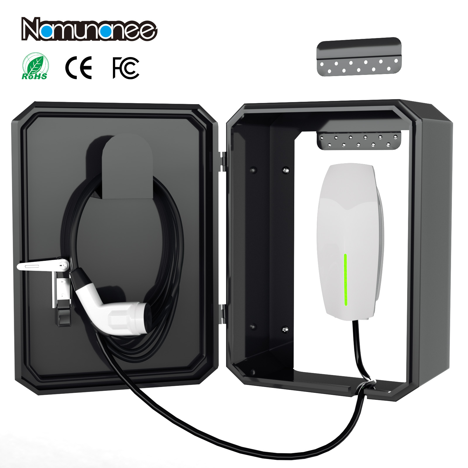 weatherproof level 3 ev charger from salt fog Weatherproof Level 3 Ev Charger From Salt Fog TESSAN 40A/ 240V Wall Mount  Electric Vehicle Charging Station Can IP66 Portable EV Chargers Handle  Harsh Weather? main image 1