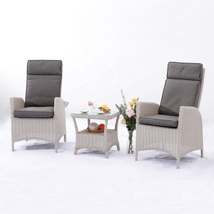 MIA Adjustable Backyard Balcony Furniture Ratan <strong>Grey</strong> Modern Outdoor Wicker Conversation Patio <strong>Bistro</strong> <strong>Set</strong> - Product Image 4
