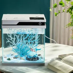 Yee Fabriek Groothandel 20 Gallon Smart Fish Tank Desktop Ultra Helder Glas Smart Aquarium Met Auto Feeder Temperatuur Display - Product Image 2