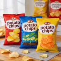 Sachets personnalisés imprimés à scellage arrière pour chips, chips de banane, emballages alimentaires, sacs en aluminium thermoscellables