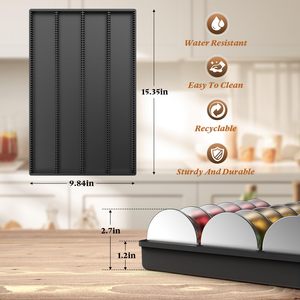 Insert de tiroir de support de stockage de dosettes de café pour Capsules <span class=keywords><strong>Nespresso</strong></span> Vertuo <span class=keywords><strong>Vertuoline</strong></span> compatibles avec le comptoir pour le bureau à domicile - Product Image 2