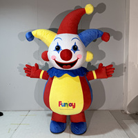 Costume de Mascotte Gonflable Clown Maléfique Horreur Sanglante, Tenue en Peluche Douce Personnage Pennywise pour Fête Thème Carnaval Événement Halloween