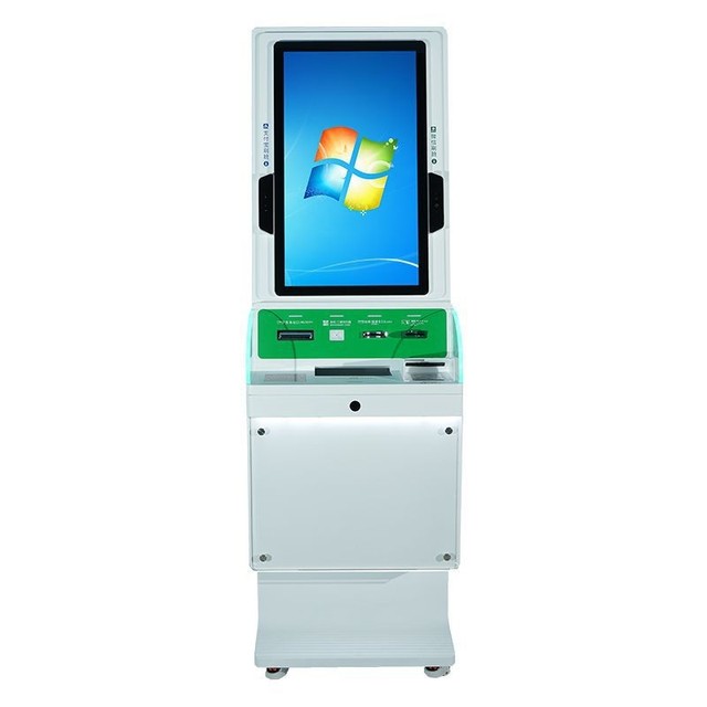 Self Service Terminal 32-Inch Touch Screen Floor Standing Hospital Bank Kiosk with SDK Deposit Withdrawal & Balance Inquiry