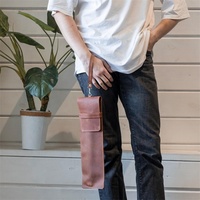 Porte-bâtonnets de batterie en cuir véritable, étui pour baguettes de batterie, cadeau pour musicien, sac à baguettes personnalisé avec sangle