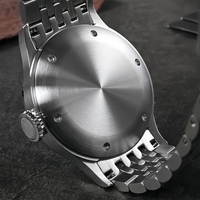 OEM Logo personnalisé Vintage Pilote Hommes Montres NH35 Simple Jaune Clair En Acier Inoxydable Automatique Mécanique Robe Montre-Bracelet