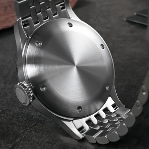 OEM Logo personalizzato Vintage pilota orologi da <span class=keywords><strong>uomo</strong></span> NH35 semplice <span class=keywords><strong>giallo</strong></span> chiaro acciaio inossidabile automatico <span class=keywords><strong>orologio</strong></span> da polso abito meccanico - Product Image 6