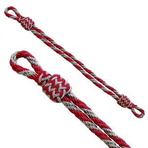 Mützengeflecht Knitted Cap Cord Solid Color Fabric <b>Braided</b> Rope Simple Style Badge <b>Accessory</b> Cord with Metal Hook Custom Color - Product Image 1