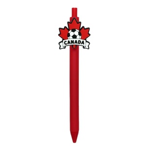 Bolígrafo de PVC Suave con Diseño de Balón de Fútbol, Creativo, Elegante, con Logotipo Personalizado, Serie Zona de Fans de Canadá, Regalo Promocional - Product Image 6