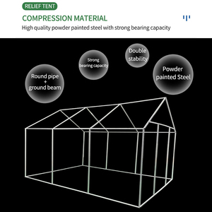 Carpa <span class=keywords><strong>de</strong></span> Socorro para Emergencias, Resistente, <span class=keywords><strong>de</strong></span> Tela Oxford, Tres Dormitorios, <span class=keywords><strong>Sala</strong></span> <span class=keywords><strong>de</strong></span> Estar, Portátil, <span class=keywords><strong>de</strong></span> Cuatro Estaciones, <span class=keywords><strong>de</strong></span> Instalación Rápida - Product Image 6