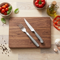 Ensemble de couteau et fourchette à steak professionnels de qualité supérieure en acier inoxydable avec manche en bois, écologique