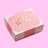 Boîte d'emballage de luxe mate OEM pour confiseries, impression de logo personnalisée, carton cadeau pour Noël et anniversaire