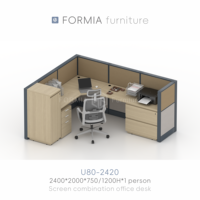 Meubles de bureau modernes, poste de travail en cubique pour centre d'appels, table de travail, cloison de bureau, bureau d'ordinateur, poste de travail modulaire pour 4 personnes