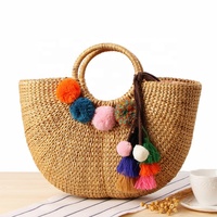 FSP546 Accessoires de plage d'été 2025 Sacs à bandoulière ronds en paille pour femmes Mode Vente chaude Sac en paille rond Sac pour femmes