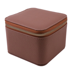 Modern Black Brown Pink White PU Travel <strong>Jewelry</strong> Organizer Case with <strong>Mini</strong> Tray for Ring Earring Necklace Storage <strong>Mini</strong> <strong>Jewelry</strong> <strong>Box</strong> - Product Image 5