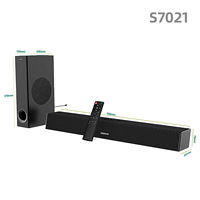 Barre de son pour téléviseur, haut-parleur sans fil, home cinéma 5.1 canaux, caisson de basses de 6,5 pouces, 120 W haute puissance pour l'audio
