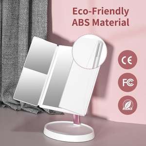 Ms-01 Aspiration Up Loupe <span class=keywords><strong>X20</strong></span> <span class=keywords><strong>Miroir</strong></span> Led Trois Fold Maquillage <span class=keywords><strong>Miroir</strong></span> Avec La Lumière - Product Image 3