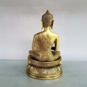 พระพุทธรูปศากยมุนีทองเหลืองคุณภาพสูงลดราคาพิเศษ ของตกแต่งพระพุทธรูปพระรุ่ยสำหรับภายนอกอาคาร วัสดุเรซิ่นสำหรับพุทธศาสนาจีน - Product Image 4