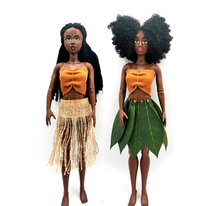 Poupée africaine interactive au design personnalisé pour fille moderne, en PVC, âge 2-4 ans - Product Image 1