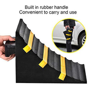 Nuevo diseño de servicio pesado negro de goma del coche cuñas de ruedas para camiones aparcamiento - Product Image 2