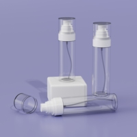 KAIGE en stock – Flacon pulvérisateur transparent en PET de 80 ml, 100 ml, 120 ml pour cosmétiques, soins du visage et capillaires, avec pompe de pulvérisation pour toner
