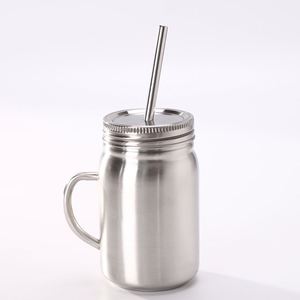 Vaso de Viaje de Acero Inoxidable para Acampar al Aire Libre, Aislado al Vacío de Doble Pared, Estilo Americano, 16/32 oz, con Tapas y Pajitas - Product Image 4