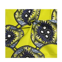 Tissu Ankara 6 Yards Jacquard de Luxe Dentelle 100% Polyester Tissu Africain Imprimé Wax