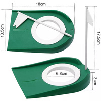 Coupes de putting de golf avec drapeau, en plastique, pour l'entraînement, portables toutes directions, kit d'entraînement au putting, aides à l'entraînement de golf