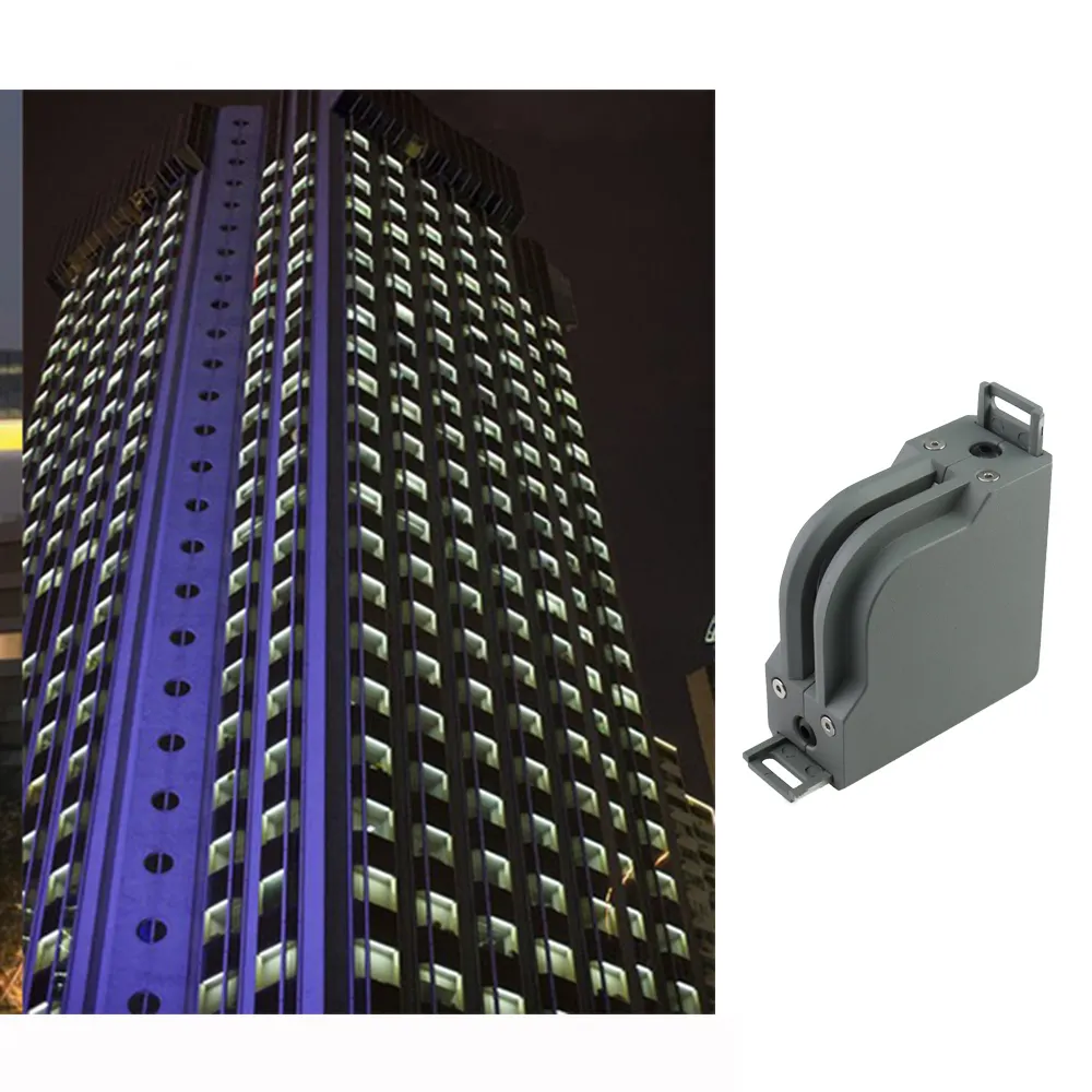 RGB DMX512 lampu teras LED aluminium IP67 dapat diatur otomatis 360 derajat trik pencuci dinding untuk bangunan & lanskap