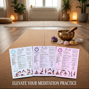 Affiches guide des 7 chakras, tableaux de guérison des chakras avec poses de yoga, affirmations et conseils sur les cristaux pour la méditation et la décoration de yoga - Product Image 5