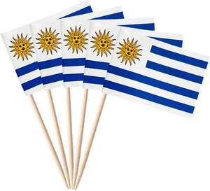 Mini-drapeaux de cocktail pour fête, avec logo drapeau national imprimé, pour décoration de fruits, sur bâtonnets en bambou - Product Image 3