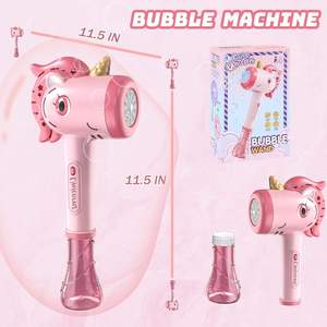 ของเล่นแจ็คโก บับเบิ้ลส์ใหม่ ขายส่ง ไม้เป่าฟองสบู่ไฟฟ้าขนาดเล็ก มีไฟ สำหรับเล่นกลางแจ้ง ไม้เป่าฟองสบู่ สำหรับเด็กชายและเด็กหญิง - Product Image 4