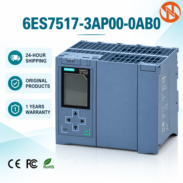 Siemens New Original CPU 1517-3 PN/DP SIMATIC S7-1500 Central Processing Unit PLC Programming Controller 6ES7517-3AP00-0AB0