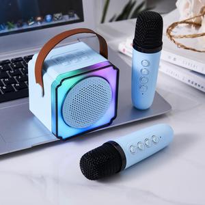 Loa <span class=keywords><strong>Karaoke</strong></span> không dây mini P8 2 Mic, quà Giáng sinh cho trẻ em, có điều khiển kỹ thuật số - Product Image 1