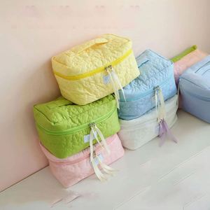 Sac de toilette de voyage léger et moelleux à motif floral, imperméable, portable, organiseur de maquillage, trousse de toilette pour femmes - Product Image 5