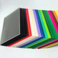 Fournisseur direct d'usine, plaque acrylique coulée multicolores, épaisseur personnalisée, panneau acrylique coloré pour découpe laser