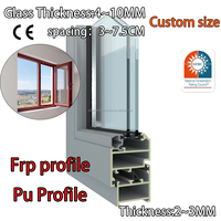 Perfil de Extrusión de Fibra de Vidrio FRP GRP Resistente a la Intemperie para Ventanas de PU, Proveedor OEM para Obras de Ingeniería Comercial