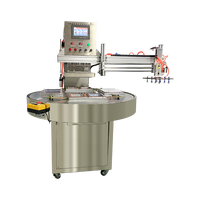 Machine de scellage thermique semi-automatique rotative pour blisters en plastique avec emballage sous film