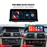 Écran tactile multimédia de navigation automobile Android 14 Snapdragon 665 8 cœurs 10,25 pouces avec Carplay pour BMW X5 E70 X6 E71 2008-2013