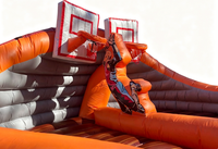 Jeu de basket gonflable à double panier pour défi de tir sportif en extérieur, château gonflable adapté à la location
