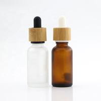 Bouchon compte-gouttes en bambou 18 mm inviolable à pression et à torsion pour flacon en verre avec pipette, idéal pour l'emballage d'huiles essentielles, de sérums et de cosmétiques