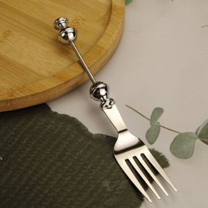 Custom <strong>Personalized</strong> DIY Beadable Stainless Steel Pasta <strong>Forks</strong> Durable Tableware Add-a-Bead for Kitchen Use - Product Image 3