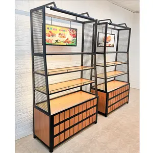 New Arrival Food Grade Aluminum Shelf Interior Design Service Bakery Equipment Bread Food Shop