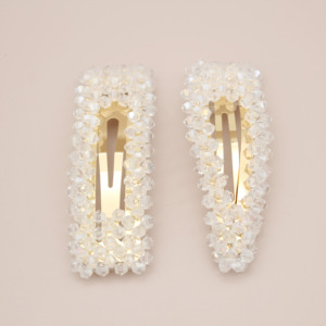 Genya Nouvelle personnalisable style Coréen coiffe en cristal charme cristal clair vintage barrette pour fille pince à cheveux - Product Image 1