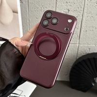 Coque de téléphone rigide fine magnétique mate avec support rotatif à 360° couleur originale pour iPhone 18 Pro Max 17 Pro 16 15 14 13