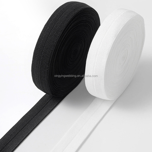 Jacquard Logo Đàn Hồi Hemming Ban Nhạc 20Mm Nylon Vải Dây Đeo Cho Túi V-Hình Gấp Quần May Spandex Chất Liệu Hộ Gia Đình - Product Image 1