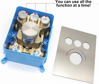 Kit de robinetterie encastrée en laiton de qualité supérieure avec mélangeur et vanne de dérivation thermostatique 3 voies pour douche - Unité en gros