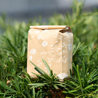 Pochette en papier kraft biodégradable avec fenêtre, thermoscellable pour les truffes au chocolat